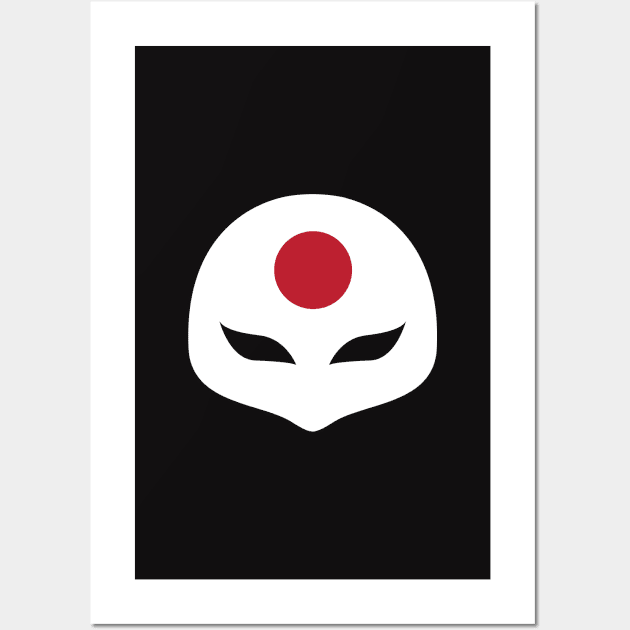 Katana Mask Wall Art by Minimalist Heroes